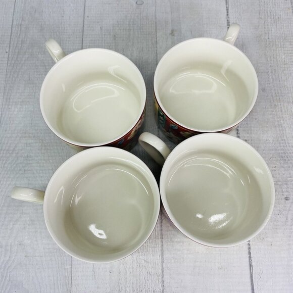 PTS international Interiors PROVENCE Fruit Porcelain 8oz Cups & Saucers Set 4 - Picture 10 of 16